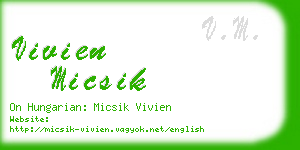 vivien micsik business card